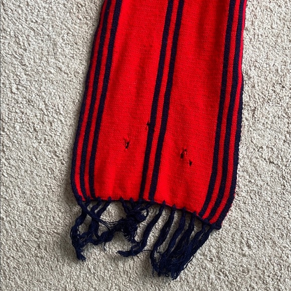 Stylish Red and Blue Reversible Men's Scarf - Picture 5 of 5